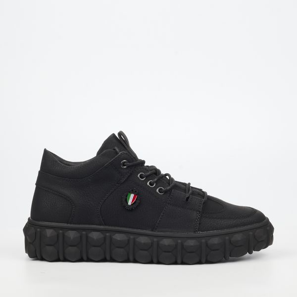 Mazerata Pigale 1 Men Faux Nubuck Ankle Boots - Black