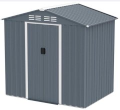 Outdoor Garden steel shed 8x6ft - 2.4x2mx1.85h