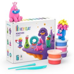 Hey Clay: Modelling Air-Dry Clay w Fun Interactive App - Monsters, 15 cans