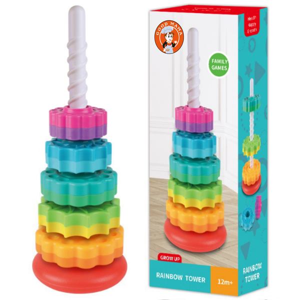 GoodMama Spinning Stacking Toys Stacker for Toddlers Spin Montessori Toys