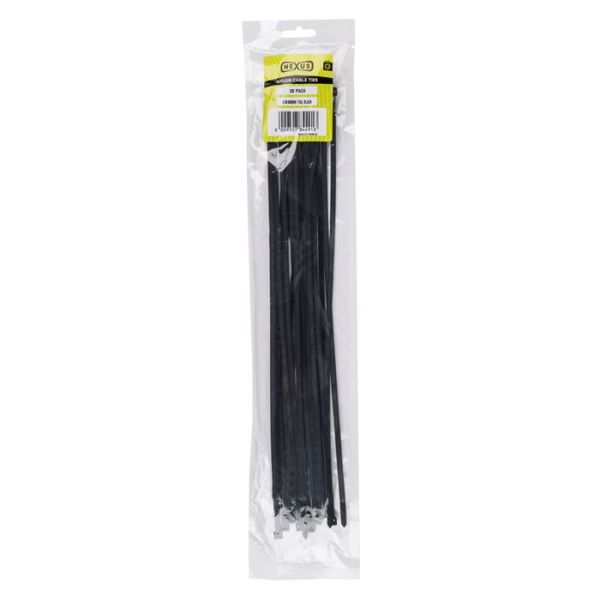 Bulk Pack 2 x Nexus Cable Ties 4.8x400mm T50l 20pk Black