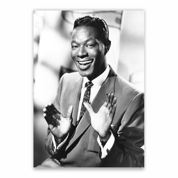 Nat King Cole Grey Poster - A1