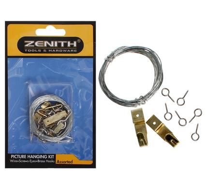 Bulk Pack 8 x Zenith Picture Hanging Kit