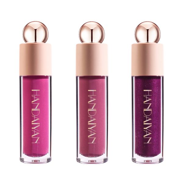 Shimmer Gloss Lipstick, Slicks Lip Gloss Diamond Shiny Pink Dark Red Purple