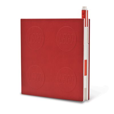 Lego 2.0 Locking Notebook with Gel Pen - Red