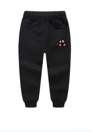 Men Black Car Cotton Regular Trouser