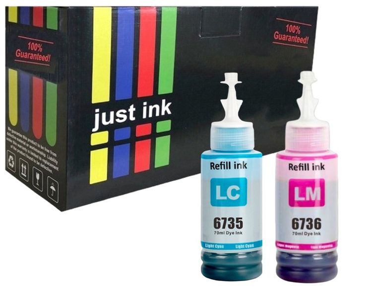 Compatible Epson T6735 / T6736 (LC/LM) Colour Ink Bottles