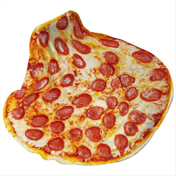 Giant Pepperoni Pizza Blanket - Novelty Blanket For Adults &amp; Kids