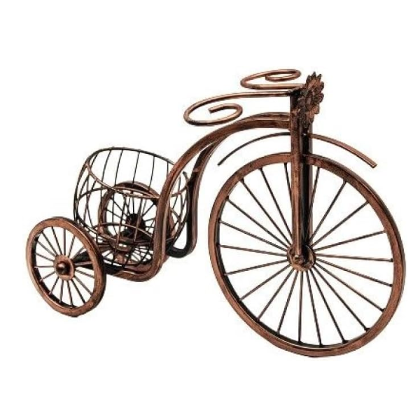 Single Bike Wine Bottle Holder with Glass holder