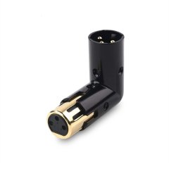 1 Pcs 3Pin Xlr Angle Adapter Male To Female Right Angle Xlr Adapter