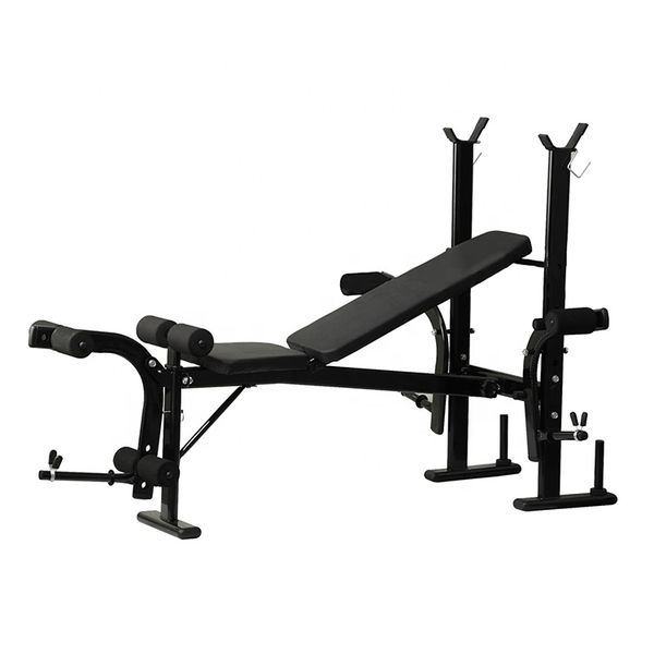 Adjustable Multi-Function Weight Bench with Barbell Rack