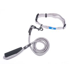 Animal Planet Collar And Rope Lead Bundle - Grey