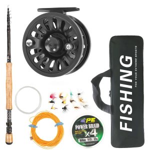 2.7M Carbon Fiber Fly Fishing Combo Set - Rod + Reel + Lures + Storage Bag
