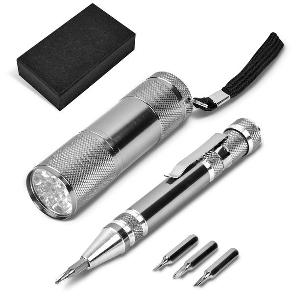 Screwdriver Pen Torch &amp; Tool Set