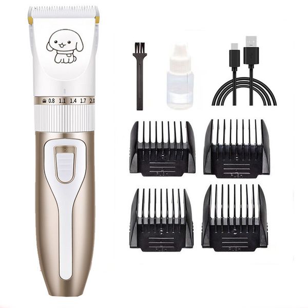 Professional Pet Hair Trimmer Low Noise Dogs Grooming Clippers