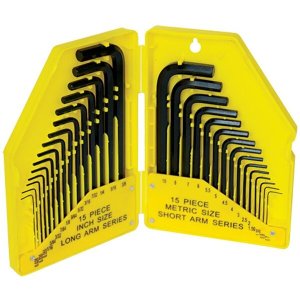 Tork Craft 30 Piece Allen Key Set Metric &amp; Imperial Sizes In Plastic Case