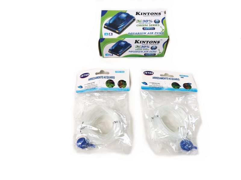 Kintons iQ046 Aquarium Air Pump Fish Tank Oxygen Pump with 2 Pipes and Air Stone