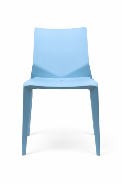 Modern Plastic Dining Chair - Light Blue, Durable &amp; Stackable