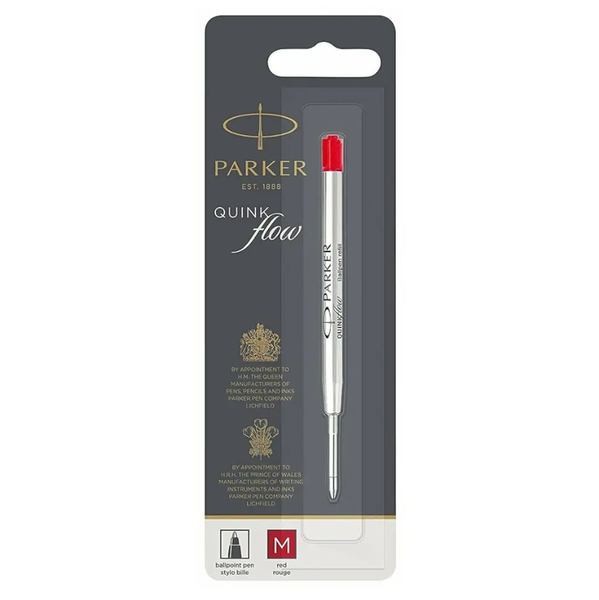 Parker Qinkflow Ballpen Refill Blister NS19503 - Red Medium