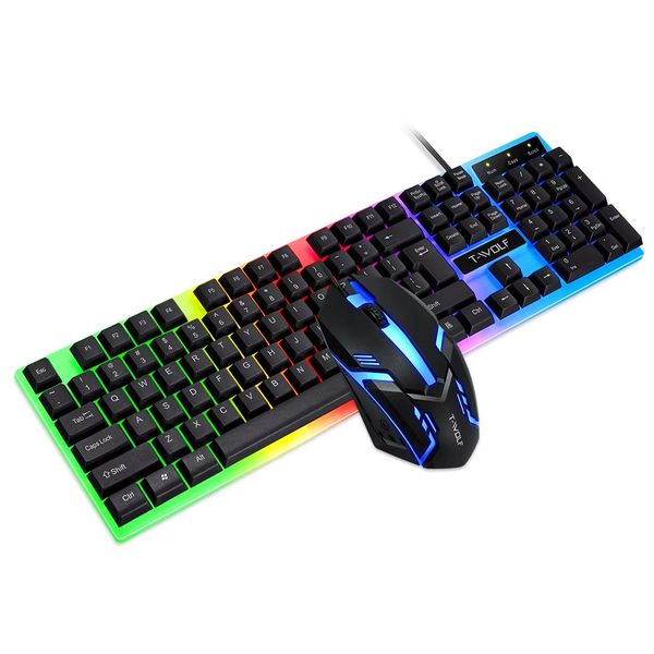 TF230 Colorful 104Keys Backlit Keyboard and Mouse Combo