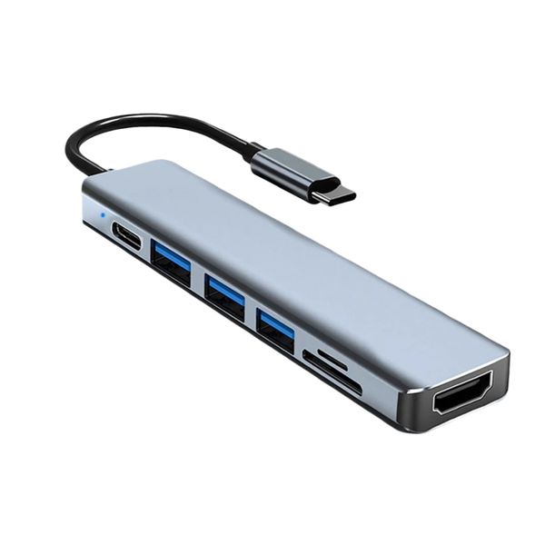 7-in-1 Type-C Docking Station HUB with HDMI PD USB 3.0 for PC Laptop