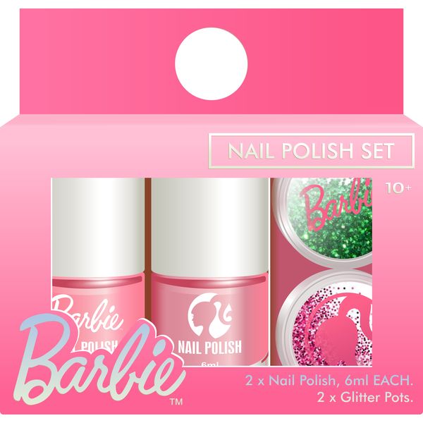 BARBIE By MATTEL Official Licensed Tween Nail Polish Gift Set Fun Kit