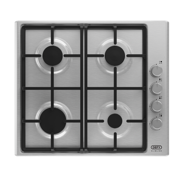 Defy DHG133 60cm Slimline Gas Hob w/ Control Panel - Stainless Steel
