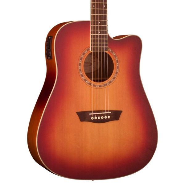 Washburn WD7SCE Solid Spruce Top Acoustic Electric Guitar with EQ/Tuner