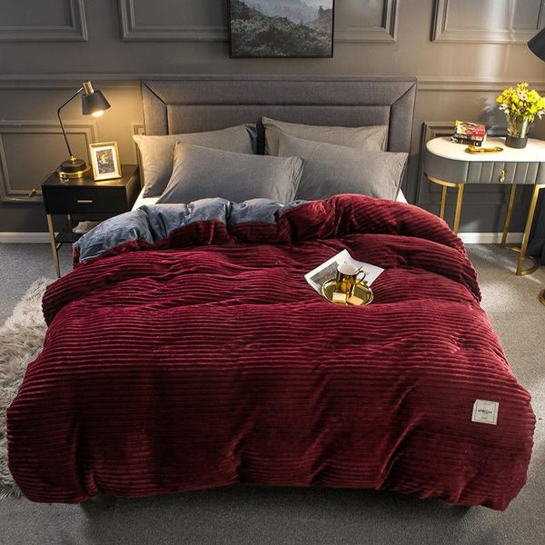 Maroon Flannel Comforter.