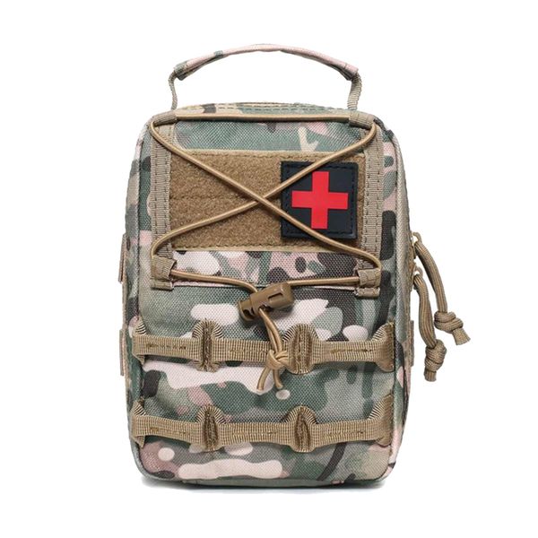 Portable Outdoor Military First Aid Kit Travel Tactical Waist Bag - Black