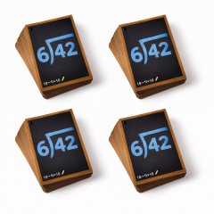4 Pack - Math Division Flashcards - Blue