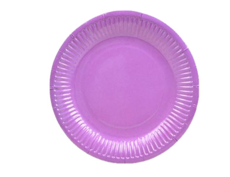G4A - Round Paper Plate - Purple - Set of 20