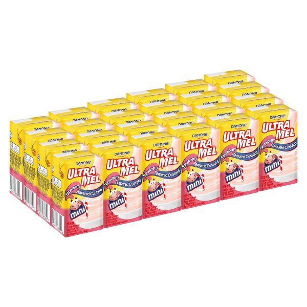 Ultra Mel Custard Strawberry 125ml Pack of 24