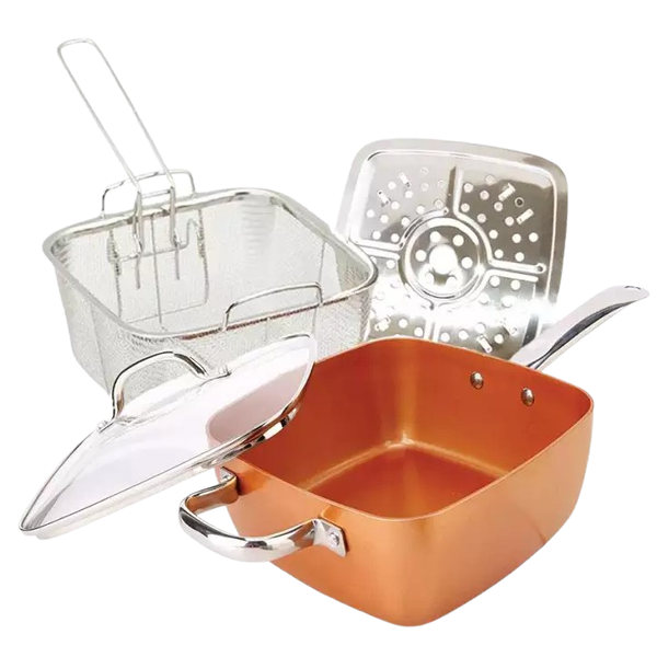 9 1/2 Inch Square Electric Gas Ceramic Induction Deep Dish Pan