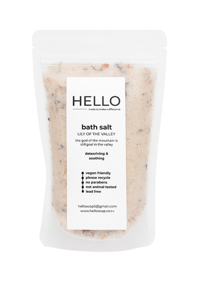 250g Organic Bath Salts Natural, Vegan Spa Soak - Lily of The Valley