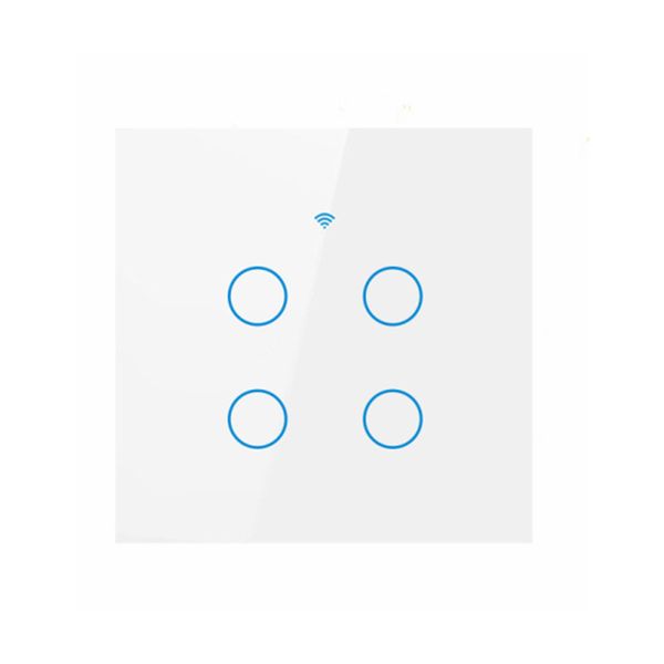 Smart Touch Switch 4 Gang WIFI - White