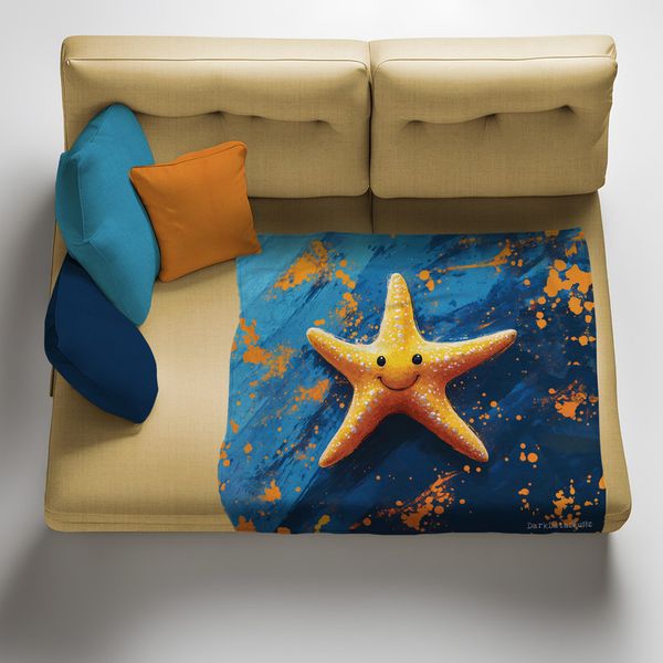 Star Fish Light Weight Fleece Blanket by Wikus Schalkwyk