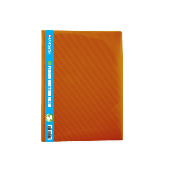 Butterfly Premium Quotation Pvc 400 - A4 - Orange (Pack Of 5)