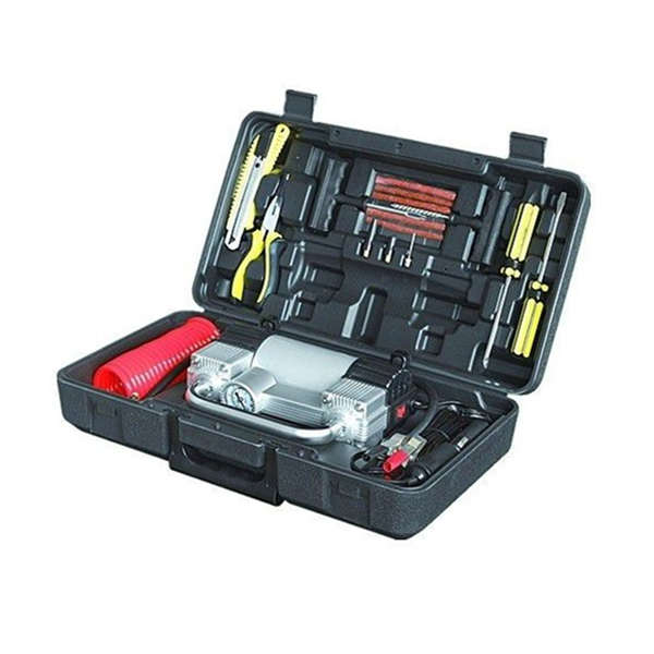 Double Cylinder Metal Air Compressor and Tool Kit