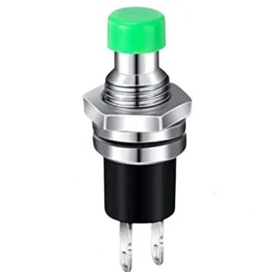 Push Button Switch PBS-110 Green Press Through
