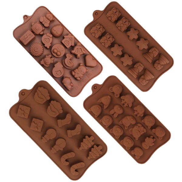 Kitchen Chocolate Silicone Shaping Mold Gift Box - Set of 4 (22cm)