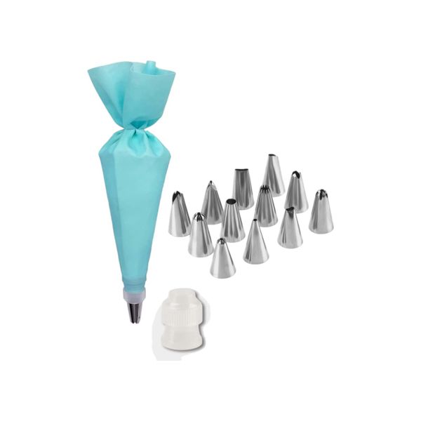 Stainless Steel Cake Decorating Kit - Blue