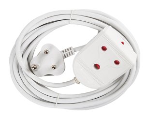 Electricmate 16A 5m Extension Lead - White