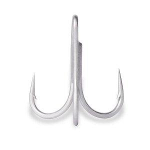 Mustad 36330NP-DS2 In-Line Treble Fishing Hook - Silver