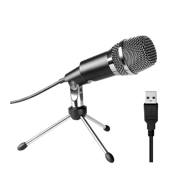 Fifine Uni-Directional USB Condensor Microphone with Tripod K668 - Black