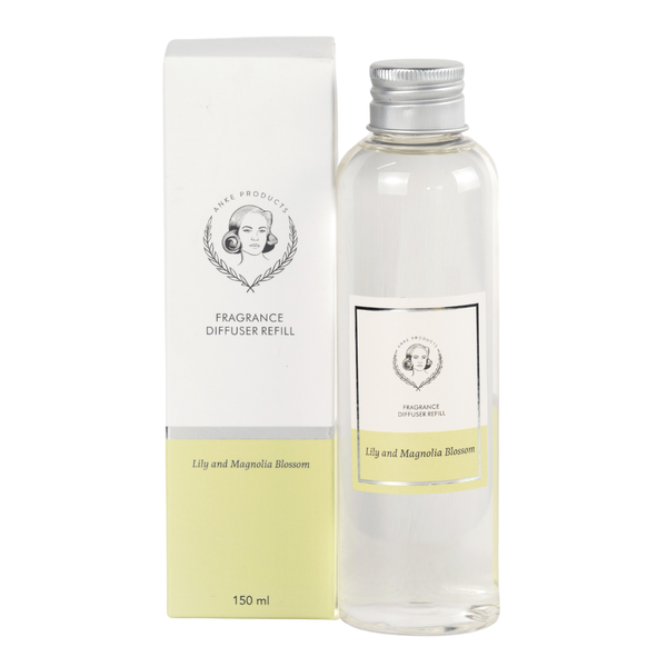 Anke Products - Lily Magnolia Blossom Wooden Top Diffuser Refill Bottle