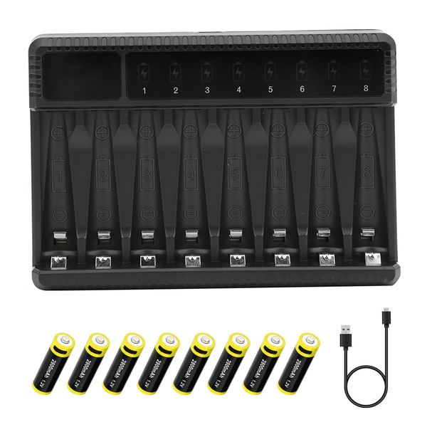 SEIVI 8-slot AA/AAA charger