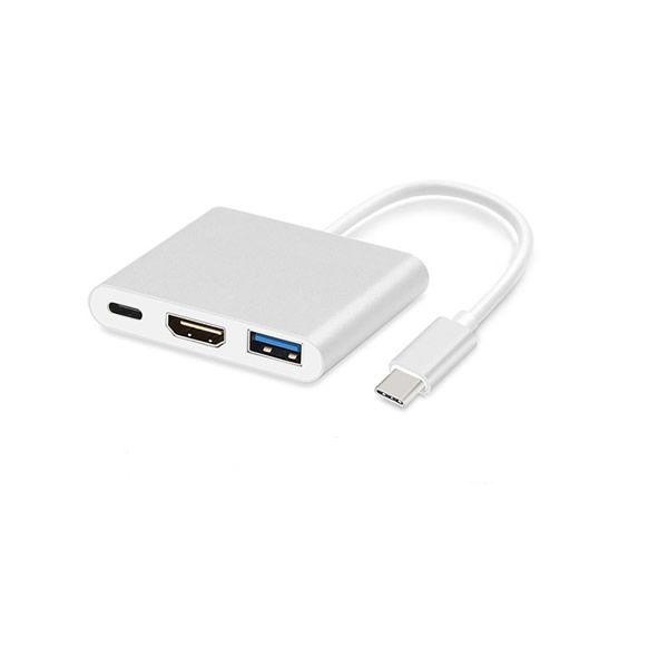 3in1 Type-C To HDMI+USB+Type-C Adapter