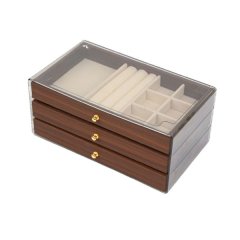 ALANES 3-in-1 Jewelry Box Large Capacity Wooden Jewelry Organizer