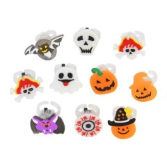 Halloween Rings Lights random X 10